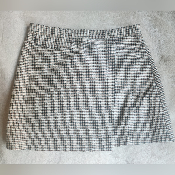 Theory Snap-Tab Fremont Plaid Wrap Mini Skirt Size 6 NWT SKIRT ONLY - Picture 2 of 13